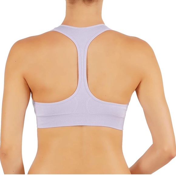Stylish T-Back design Sports Bra in lavender - Picture 2 of 3
